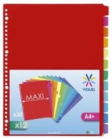 Viquel COR_IV153787 Regiszter, műanyag, a4 maxi, 12 részes, kép