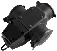 Virone 321069 Ip44 16 a 250 v 3-as gumi elosztó hosszabbítóhoz kép