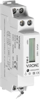 Virone 321556 0,25-40a 1000 impulzus/1kwh din sínre 1 fázisú digitális almérő kép