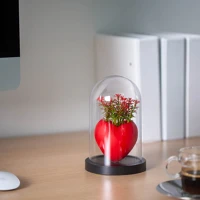 Vog und arths 11847 Műnövény dekoráció - bordó szív - 11 x 18 cm kép