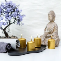 Vog und arths 58813B Gyertya szett - arany, illatmentes - 4 x 45 g kép