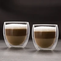 Vog und arths GL57176J Duplafalú cappuccino üveg csésze - 250 ml - 2 db / csomag kép