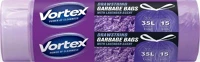 Vortex COR_KHT1261 szemeteszsák, zárószalagos, 35 l, 15 db, 50x60 cm, hdpe, 15 µ, vortex kép
