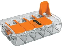 Wago 221-615 15db/csomag 41a/450v leágazás 5x 0,5-6mm2 átlátszó  vezetékösszekötő kép