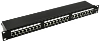 Walisec PP-P6S2401 Patch panel -  (24 port, cat6, 1u, árnyékolt, fekete) kép