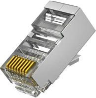 Walisec RJ45-6S Csatlakozó -  (rj45, cat6, árnyékolt, 8p8c, aranyozott) 100db/csomag kép