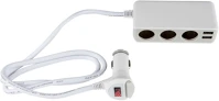 Walser 12-24V 3 Szivargyújtó elosztó 12-24v 3 aljzat, 2xusb aljzat smart-ic - kép
