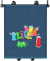 Walser WS_30292 Napfényvédő roló oldalablakra 2 db 43x52 cm graffiti - kép