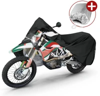 Walser WS_41043 Motortakaró ponyva premium - enduro - xl méret - 255x110x135 cm fekete - kép