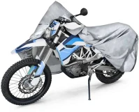 Walser WS_41208 Motortakaró ponyva basic - enduro - xl méret - 255x110x135 cm ezüst - kép