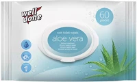 Well done H3041482 Toalettpapír nedves 60 lap/csomag  aloe vera kép