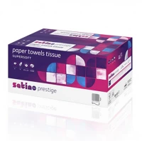 Wepa H65276640 Satino  prestige v hajtogatott kéztörlő 2 rétegű, cellulóz 25x23cm, 3000 lap/karton kép