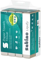 Wepa H65278070 Satino  liquify v hajtogatott kéztörlő 2 rétegű, cellulóz 24x21 cm 12x336lap/zsák (4048 lap) kép