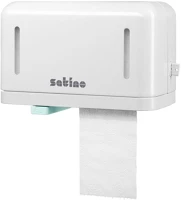 Wepa H65331084 Satino mini iker kistekercses toalettpapír tartó abs műanyag, fehér kép