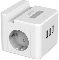 Winning star DA01161 - kocka elosztó - 2-es + 3 x usb + beépített lámpa - 2 m kép