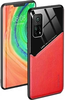 Wooze 101045 Huawei p40 pro, szilikon tok, bőr és plexi hátlap, közepesen ütésálló kép