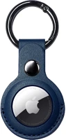 Wooze 102328 Apple airtag bőrtok, karabíner,  airtag skin effect, sötétkék kép