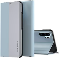 Wooze 104752 Huawei p40 pro, oldalra nyíló tok, stand,  silver line, világoskék kép