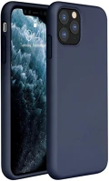 Wooze 106585 Apple iphone 13 pro, szilikon tok,  liquid silica gel, sötétkék kép