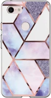 Wooze 111128 Apple iphone 13 pro max, szilikon tok, sokszöges márvány minta kép