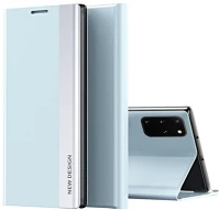 Wooze 120042 Xiaomi poco x4 pro 5g, oldalra nyíló tok, stand,  silver line, világoskék kép