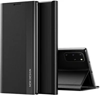 Wooze 135318 Xiaomi 13 lite / civi 2, oldalra nyíló tok, stand,  silver line, fekete kép