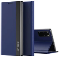 Wooze 135470 Xiaomi 13 pro, oldalra nyíló tok, stand,  silver line, sötétkék kép