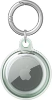 Wooze SP114875 Apple airtag szilikon tok, karabíner,  airtag bubble, átlátszó/zöld kép