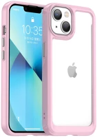Wooze TS0539 Apple iphone 15, szilikon védőkeret, akril hátlap kép