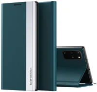 Wooze TS10260 Xiaomi 14t pro, oldalra nyíló tok, stand,  silver line, sötétzöld kép