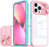 Wooze TS3896 Apple iphone 15, műanyag hátlap + szilikon keret, átlátszó akril hátlap kép