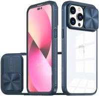 Wooze TS3991 Apple iphone 15 pro, műanyag hátlap + szilikon keret, átlátszó akril kép