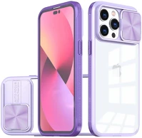 Wooze TS4001 Apple iphone 14, műanyag hátlap + szilikon keret, átlátszó akril hátlap kép