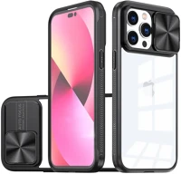 Wooze TS4032 Apple iphone 13 pro max, műanyag hátlap + szilikon keret, átlátszó akril kép