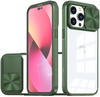 Wooze TS6604 Apple iphone 16 plus, műanyag hátlap + szilikon keret, átlátszó akril kép