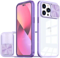 Wooze TS6724 Apple iphone 16 pro, műanyag hátlap + szilikon keret, átlátszó akril kép