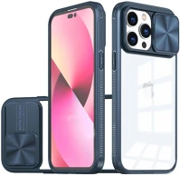 Wooze TS6849 Apple iphone 16 pro max, műanyag hátlap + szilikon keret, átlátszó akril kép