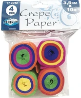 Centrum 3,5MMX10M 4DB-OS KLT Kreatív krepp dekorszalag  3,5mmx10m 4db-os klt. kép