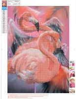 Centrum 89632 Kreatív gyémántszemes kirakó   30x40 cm, flamingók kép