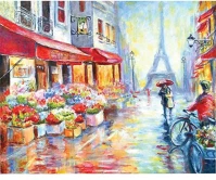 Centrum 89681 Kreatív kifestő klt.  számozott, 40x50 cm, párizsi utca kép