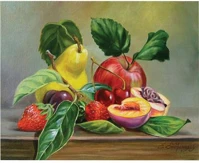 Centrum 89682 Kreatív kifestő klt.  számozott, 40x50 cm, gyümölcsök kép