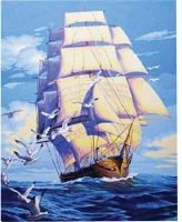 Centrum 89685 Kreatív kifestő klt.  számozott, 40x50 cm, vitorlás a tengeren kép