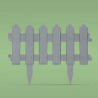 Strong GL11471B Ágyásszegély - kerti kerítés - szürke - 40 x 29 cm kép