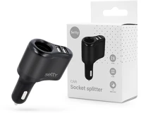 Setty SE821454 szivargyújtó töltő adapter 2xusb + szivargyújtó aljzattal - setty rgs kép