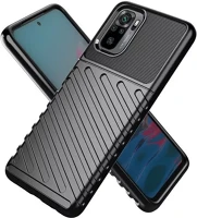 Xiaomi 10, FEKETE Forcell thunder hátlap tok  redmi 10, fekete kép