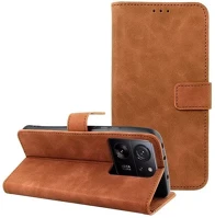 Xiaomi 104669 13t flip/oldalra nyíló műbőr tok kártyatartó résszel, barna kép
