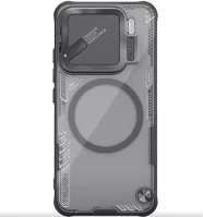 Xiaomi 57983125355 Nillkin iceblade prop apple 15 mágneses szilikon tok, fekete-átlátszó kép