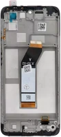 Xiaomi 6.6 kompatibilis lcd modul kerettel, oem jellegű, fekete, grade s+ kép