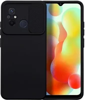 Xiaomi 75148 Slide  redmi 12c, kameravédős szilikon tok, fekete kép