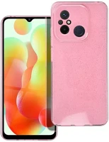 Xiaomi 90843 Clear 2mm  redmi 12c csillámos tok, rózsaszín kép